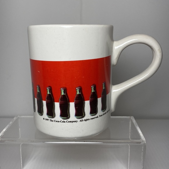 1997 Coca Cola Coke Coffee Mug Gibson Bottle Design Collectible Advertising - Picture 3 of 5